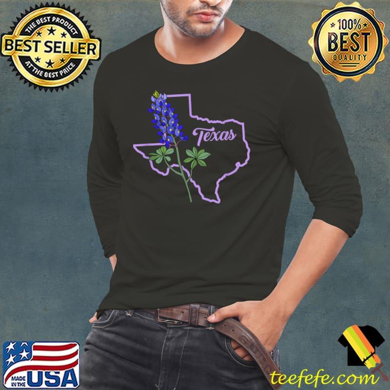 Premium texas Bluebonnet Flower T-Shirt Long Sleeve Tee Premium texas Bluebonnet Flower T-Shirt Long Sleeve Tee