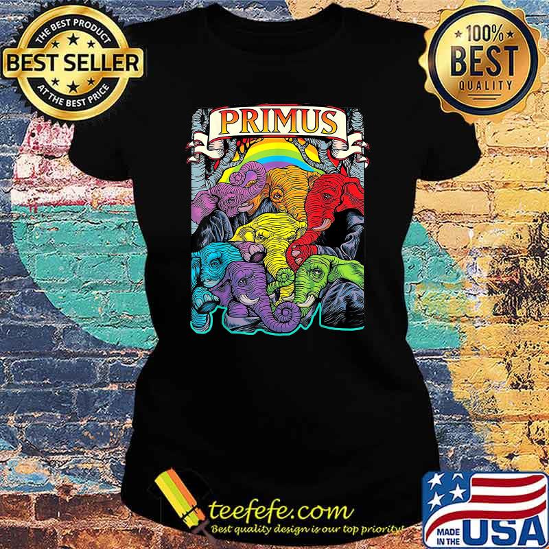 Primus Lgbt Rainbow Elephant T-Shirt Ladies tee Primus Lgbt Rainbow Elephant T-Shirt Ladies tee