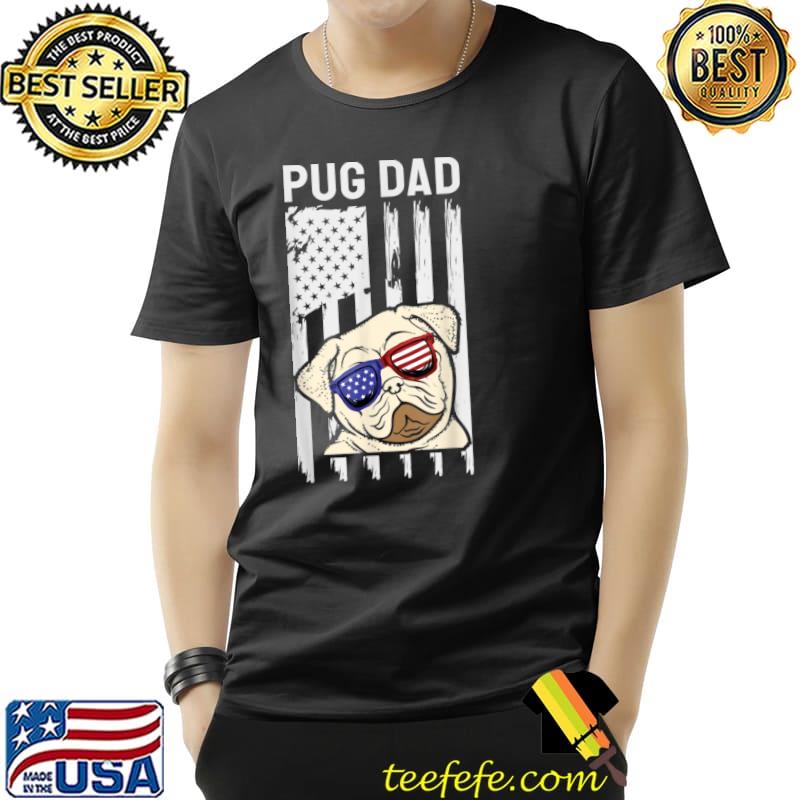 Pug Dad Ever American Flag Sunglasses s Unisex Pug Dad Ever American Flag Sunglasses s Unisex