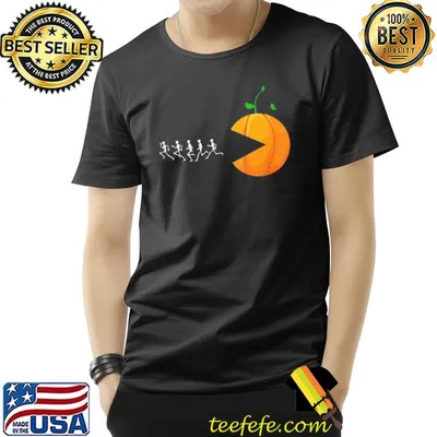 Pumpkin Eating Skeletons Shirt