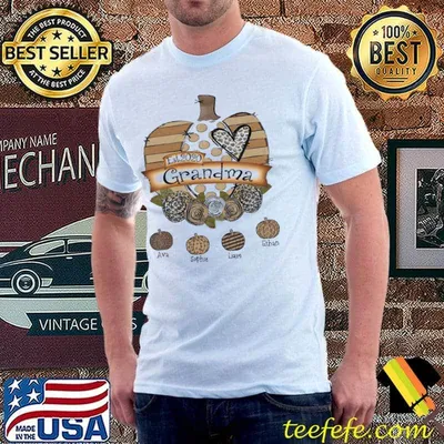Pumpkin Est 2020 Grandma Ave Sophie Liam Ethan Shirt