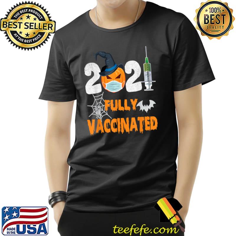 Pumpkin Mask Costume Halloween 2021 Fully Vaccinated T-s Unisex Pumpkin Mask Costume Halloween 2021 Fully Vaccinated T-s Unisex