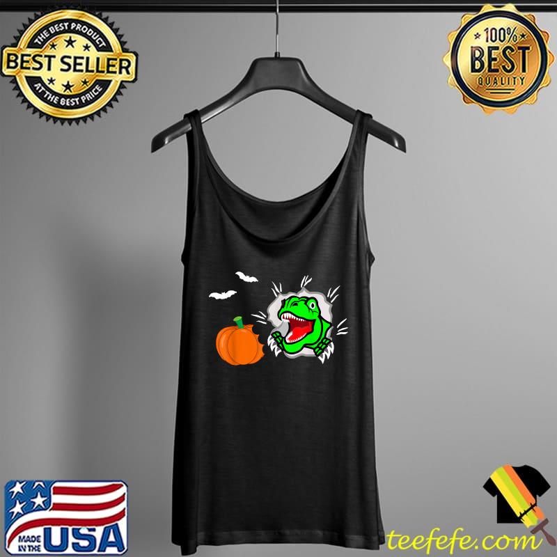 Pumpkin Scary Dinosaur bites Halloween T-Shirt Tank Top Pumpkin Scary Dinosaur bites Halloween T-Shirt Tank Top