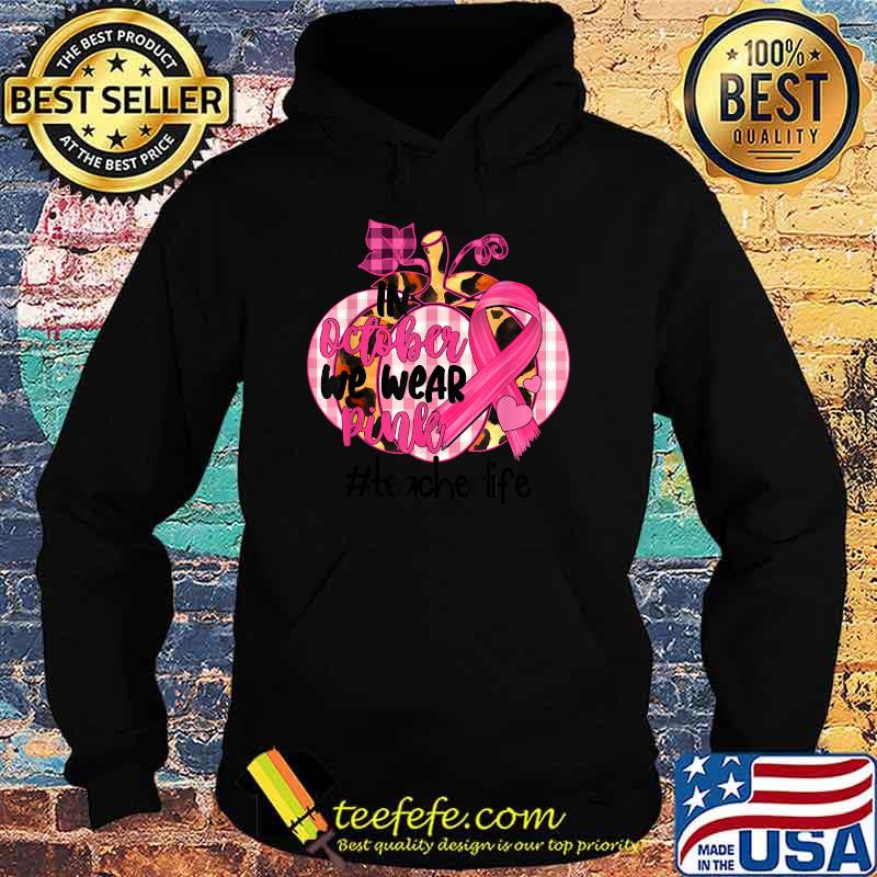 Pumpkin we wear pink breast cancer awareness teacher T-Shirt Hoodie Pumpkin we wear pink breast cancer awareness teacher T-Shirt Hoodie