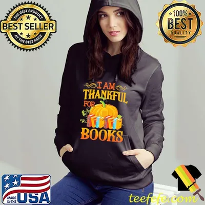 Pumpkins I Am Thankful for Books Shirt
