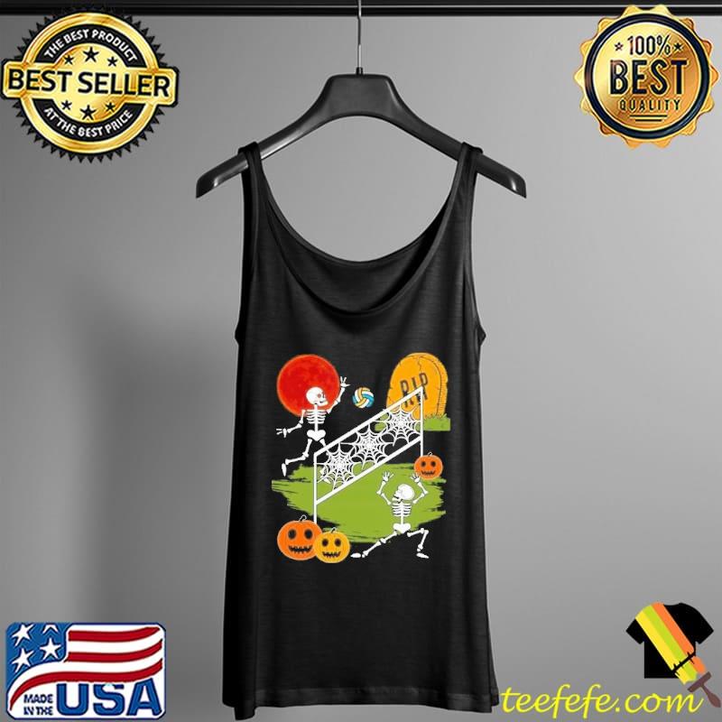 Pumpkins Volleyball Skeleton Volleyween Halloween Shirt Tank Top Pumpkins Volleyball Skeleton Volleyween Halloween Shirt Tank Top