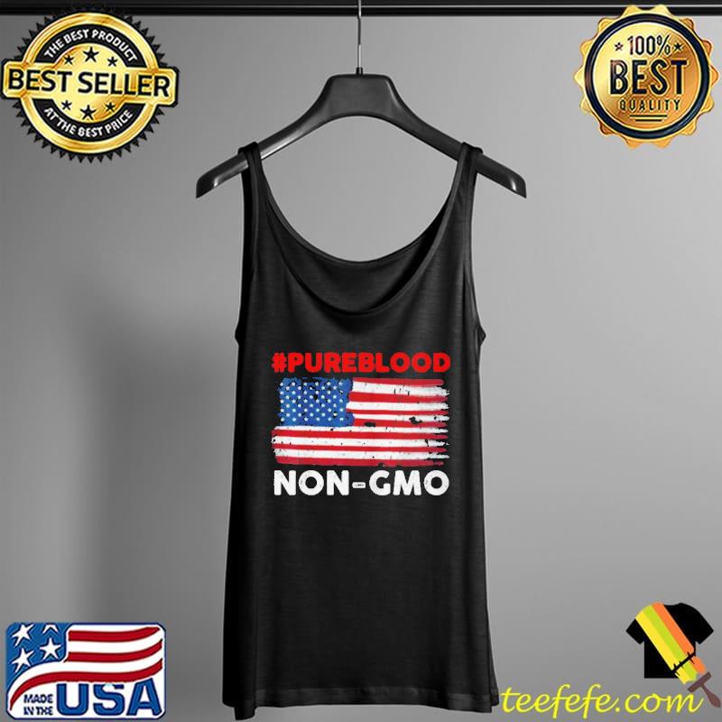 Pureblood Non GMO American Flag Shirt Tank Top Pureblood Non GMO American Flag Shirt Tank Top