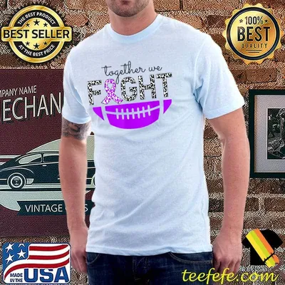 Purple Football Together We Fight Domestic Violence T-Shirt
