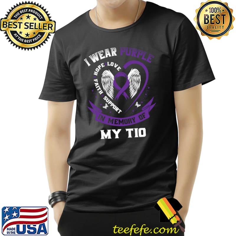 Purple In Memory Of My Tio Alzheimers Dementia Uncle Spanish T-s Unisex Purple In Memory Of My Tio Alzheimers Dementia Uncle Spanish T-s Unisex