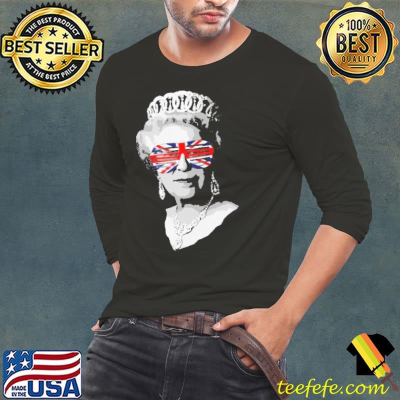 Queen Elizabeth England Flag Shirt Long Sleeve Tee Queen Elizabeth England Flag Shirt Long Sleeve Tee