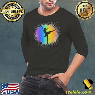 Rainbow Ballet Dancer Ballerina Artistic Modern Dance Tutu Shirt
