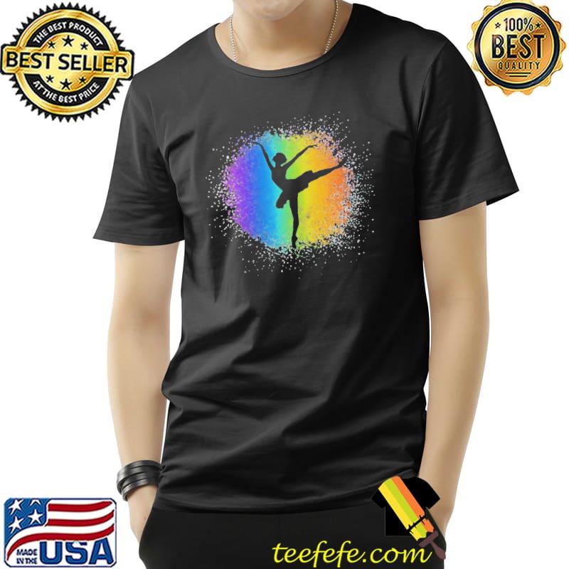 Rainbow Ballet Dancer Ballerina Artistic Modern Dance Tutu Shirt Unisex Rainbow Ballet Dancer Ballerina Artistic Modern Dance Tutu Shirt Unisex
