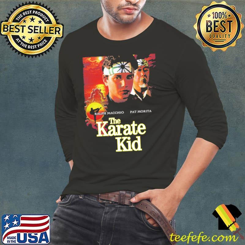 RAlph Macchio Pat Morita The Karate Kid Movie Poster Shirt Long Sleeve Tee RAlph Macchio Pat Morita The Karate Kid Movie Poster Shirt Long Sleeve Tee