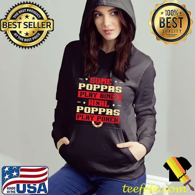 Real Poppas Play Poker Funny Gambler Humor Gambling Dad T-shirt