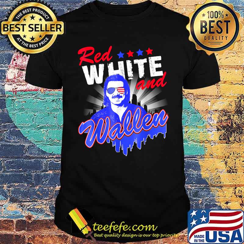 Red And White Mullet Morgan Art Wallen Country Music T-Shirt