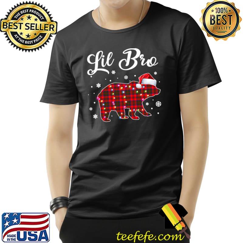 Red Plaid Lil Bro Bear Matching Buffalo Pajama T-Shirt Unisex Red Plaid Lil Bro Bear Matching Buffalo Pajama T-Shirt Unisex
