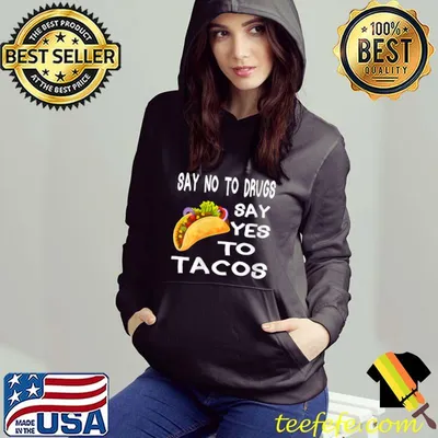 Red Ribbon Week Kids Youth Say No Say Yes to Tacos T-Shirt