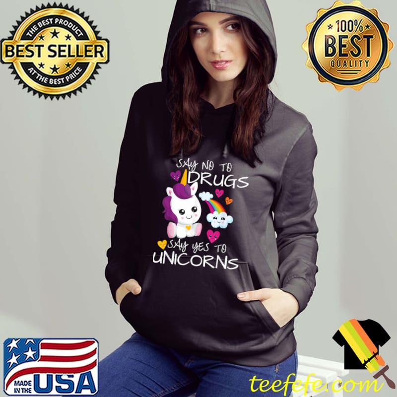 Red Ribbon Week Kids Youth Say No Say Yes To Unicorns T-Shirt