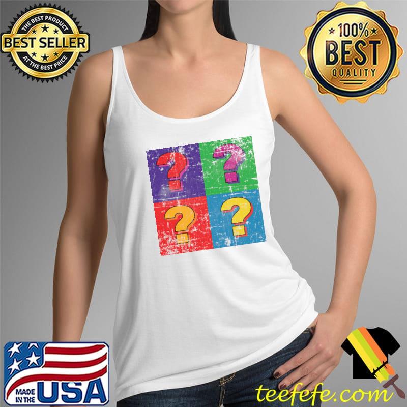 Retro Pop Art Question Marks T-Shirt Tank Top Retro Pop Art Question Marks T-Shirt Tank Top
