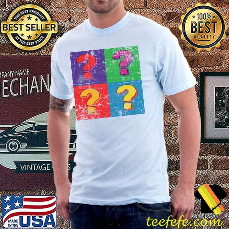 Retro Pop Art Question Marks T-Shirt Unisex Retro Pop Art Question Marks T-Shirt Unisex