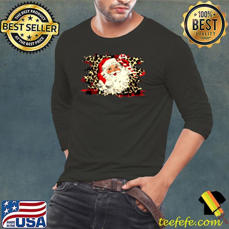 Retro Santa Claus Face Christmas 2021 Women T Shirt Long Sleeve Tee Retro Santa Claus Face Christmas 2021 Women T Shirt Long Sleeve Tee