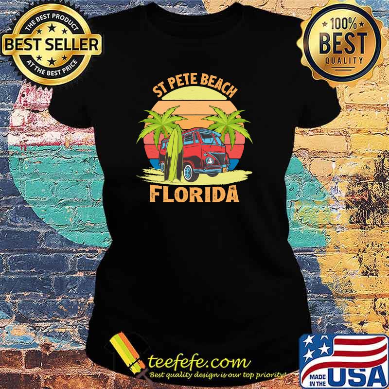 Retro Summer Vacation Vintage Florida St. Pete Beach T-s Ladies tee Retro Summer Vacation Vintage Florida St. Pete Beach T-s Ladies tee