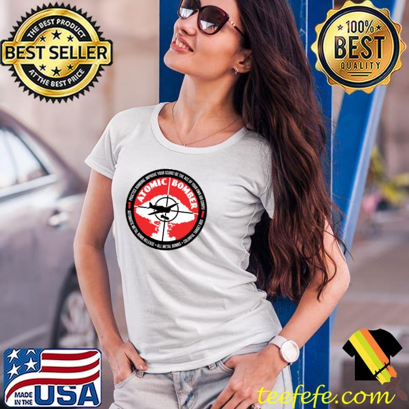 Retro Vintage Aesthetic ATOMIC BOMBER T-Shirt Ladies Tee Retro Vintage Aesthetic ATOMIC BOMBER T-Shirt Ladies Tee
