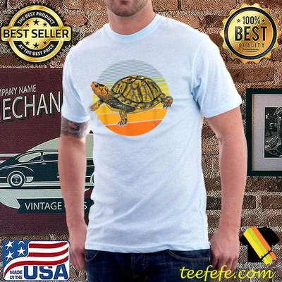 Retro Vintage Box Turtle Animal Love Cute T-Shirt