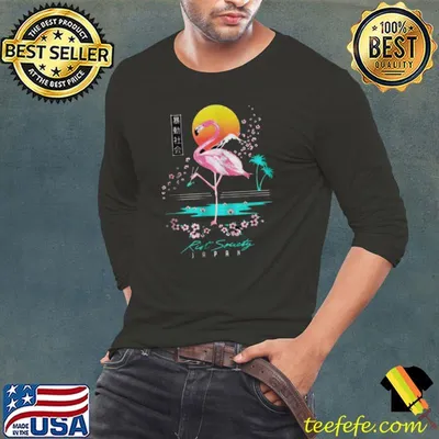 RIOT SOCIETY GRAPHIC EMBROIDERED FLAMINGO JAPAN T-SHIRT (resized)