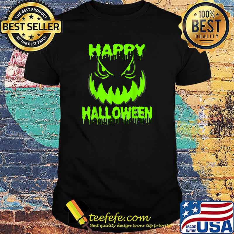 Run Halloween Pumpkin face Costume Halloween T-Shirt