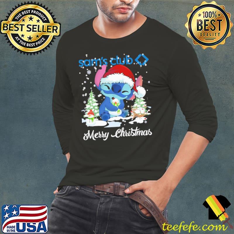 Sam's Club Stitch Snowman Merry Christmas Tree Shirt Sam's Club Stitch Snowman Merry Christmas Tree Shirt