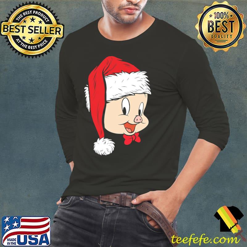 Santa Christmas Pig Shirt Long Sleeve Tee Santa Christmas Pig Shirt Long Sleeve Tee