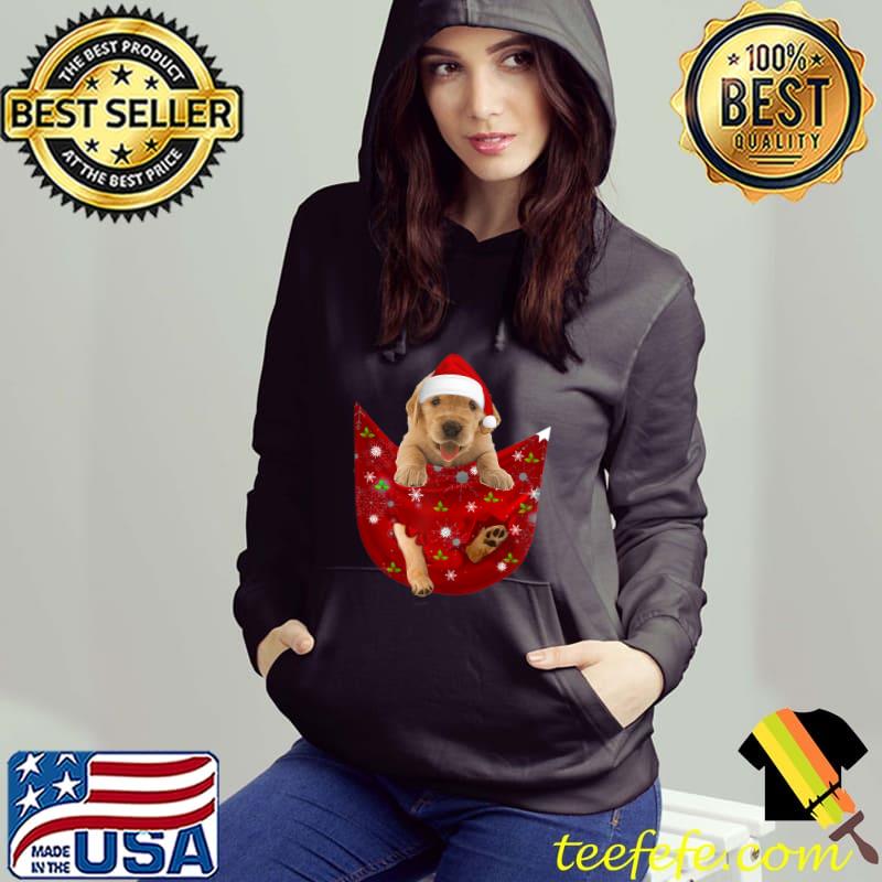 Santa Golden Retriever In The Pocket Christmas Santa Dog T-Shirt