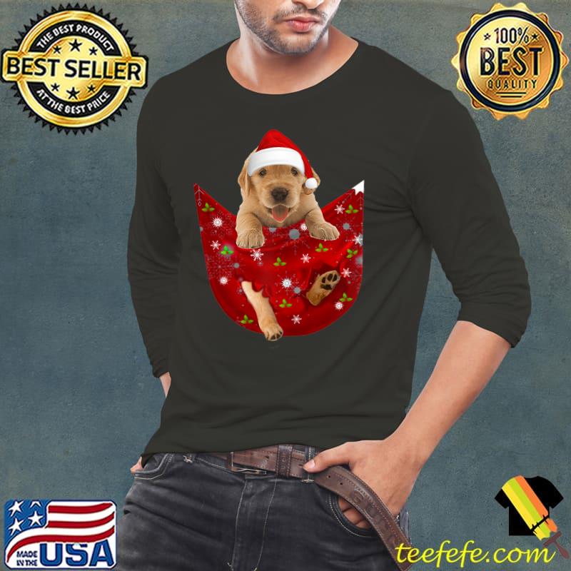 Santa Golden Retriever In The Pocket Christmas Santa Dog T-Shirt Long Sleeve Tee Santa Golden Retriever In The Pocket Christmas Santa Dog T-Shirt Long Sleeve Tee