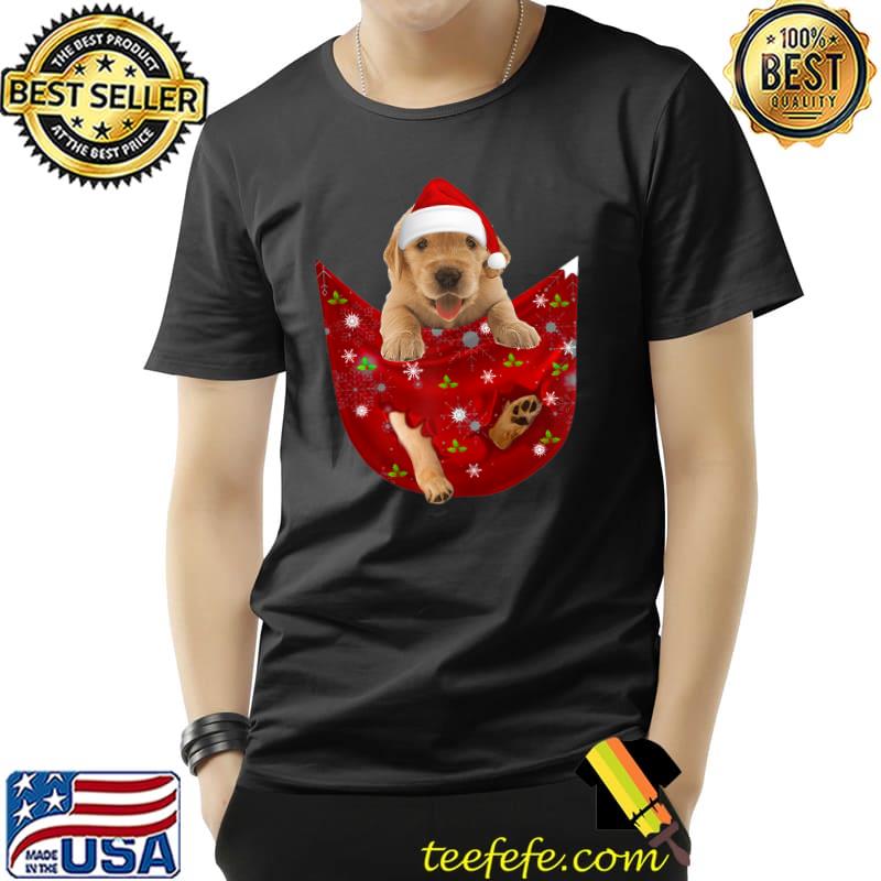 Santa Golden Retriever In The Pocket Christmas Santa Dog T-Shirt Unisex Santa Golden Retriever In The Pocket Christmas Santa Dog T-Shirt Unisex