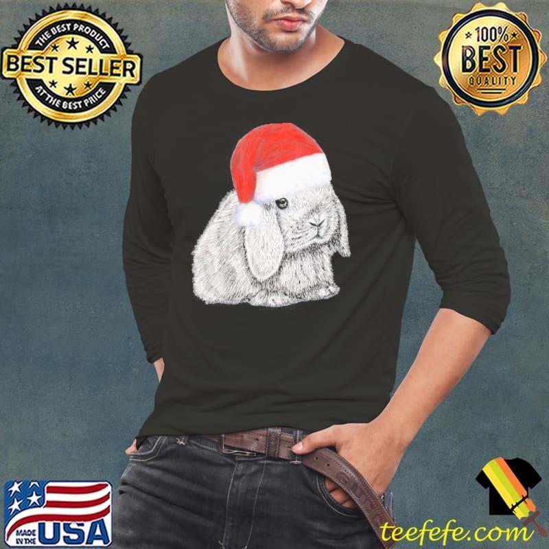 Santa Rabbit Christmas Shirt Long Sleeve Tee Santa Rabbit Christmas Shirt Long Sleeve Tee