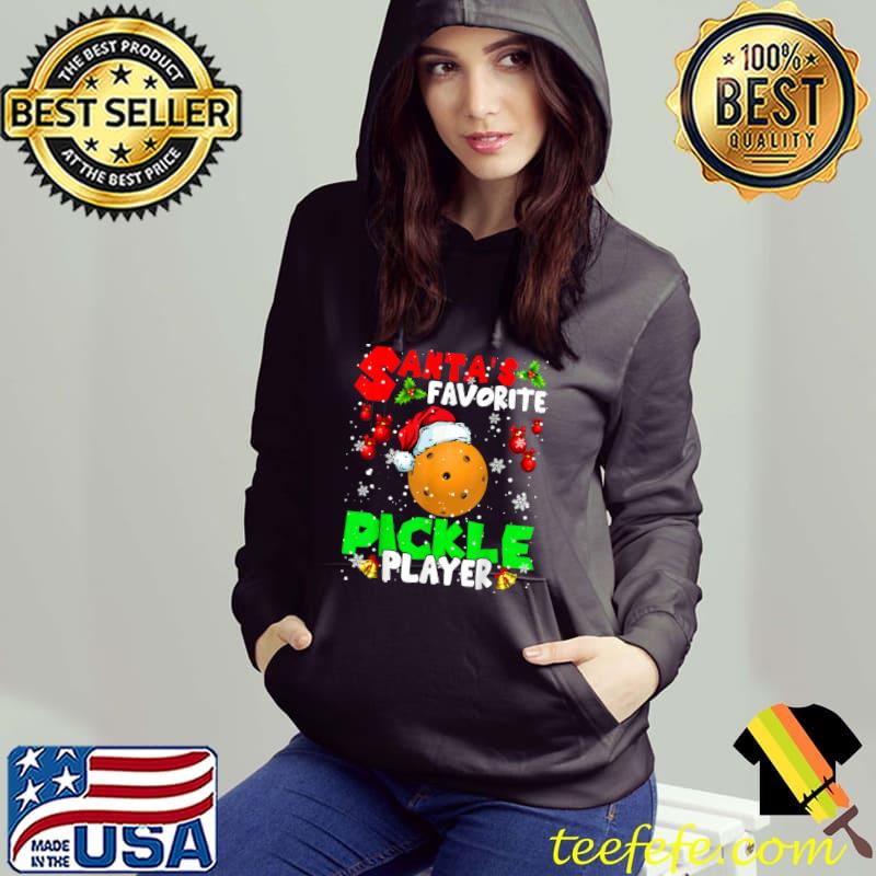 Santa’s Favorite Pickle Player Xmas Santa Pickle T Shirt