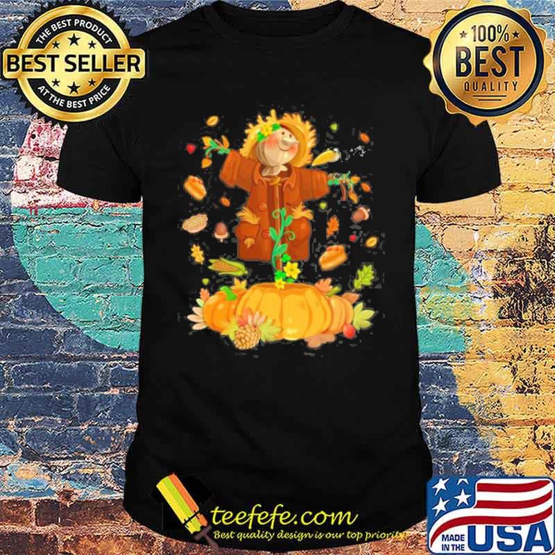 Scarecrow Autumn Hello Fall Pumpkin Halloween Thanksgiving shirt