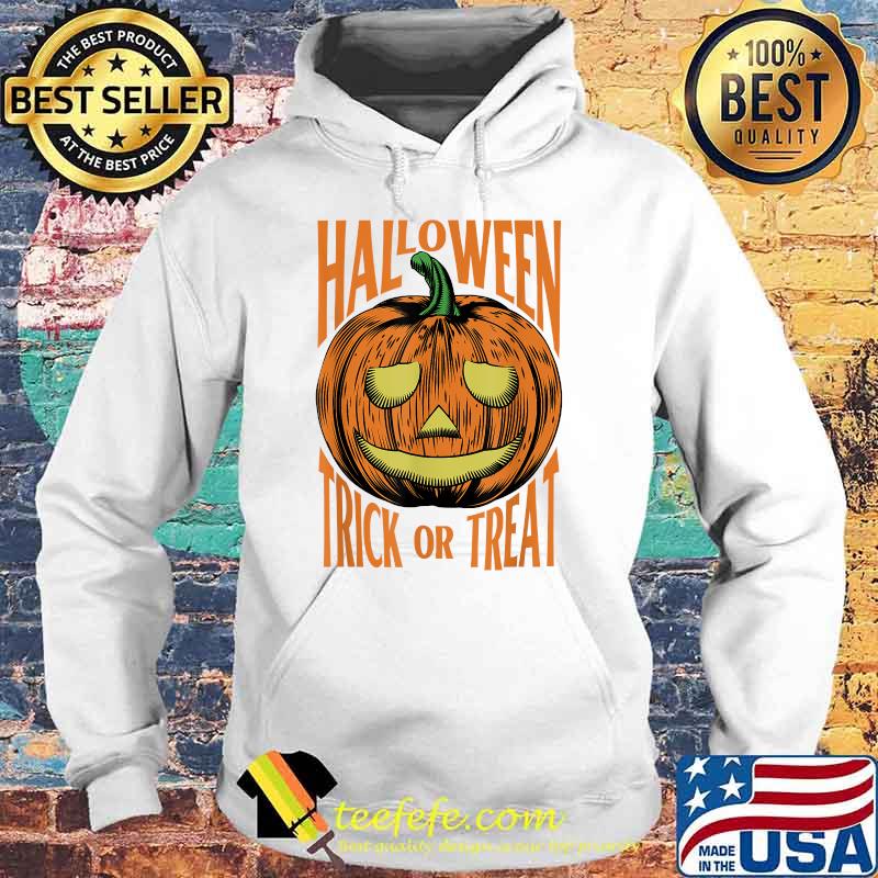 Scary Halloween Trick or treat Pumpkin engraved T-Shirt Hoodie Scary Halloween Trick or treat Pumpkin engraved T-Shirt Hoodie