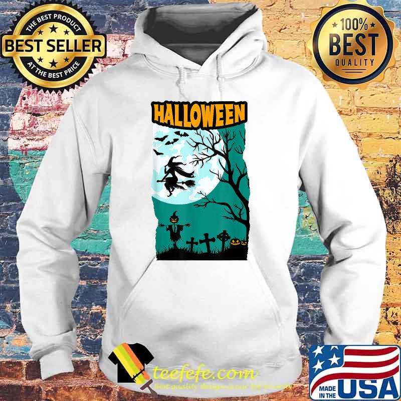 Scary Halloween women costume Scarecrow witch broom pumpkin T-Shirt Hoodie Scary Halloween women costume Scarecrow witch broom pumpkin T-Shirt Hoodie