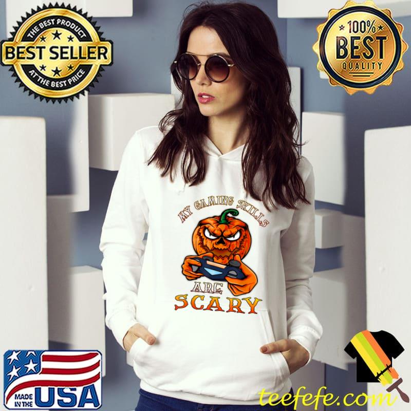 Scary Pumpkin Gamer Halloween Gaming Gift Boy Teens Men T-Shirt Hoodie Scary Pumpkin Gamer Halloween Gaming Gift Boy Teens Men T-Shirt Hoodie