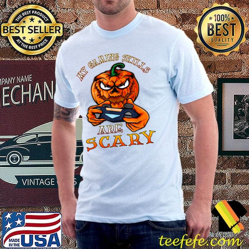 Scary Pumpkin Gamer Halloween Gaming Gift Boy Teens Men T-Shirt Scary Pumpkin Gamer Halloween Gaming Gift Boy Teens Men T-Shirt
