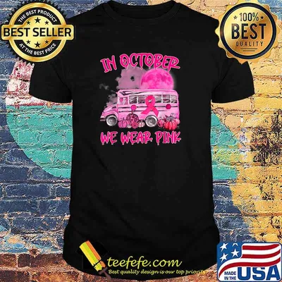 School Bus Driver Leopard Breast Cancer Awareness Month T-Shirt