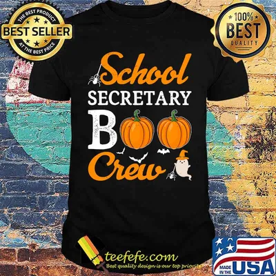 School Secretary Boo Crew Halloween T-Shirt