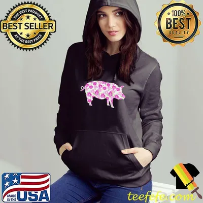 Schwein mit Blumenmuster Shirt
