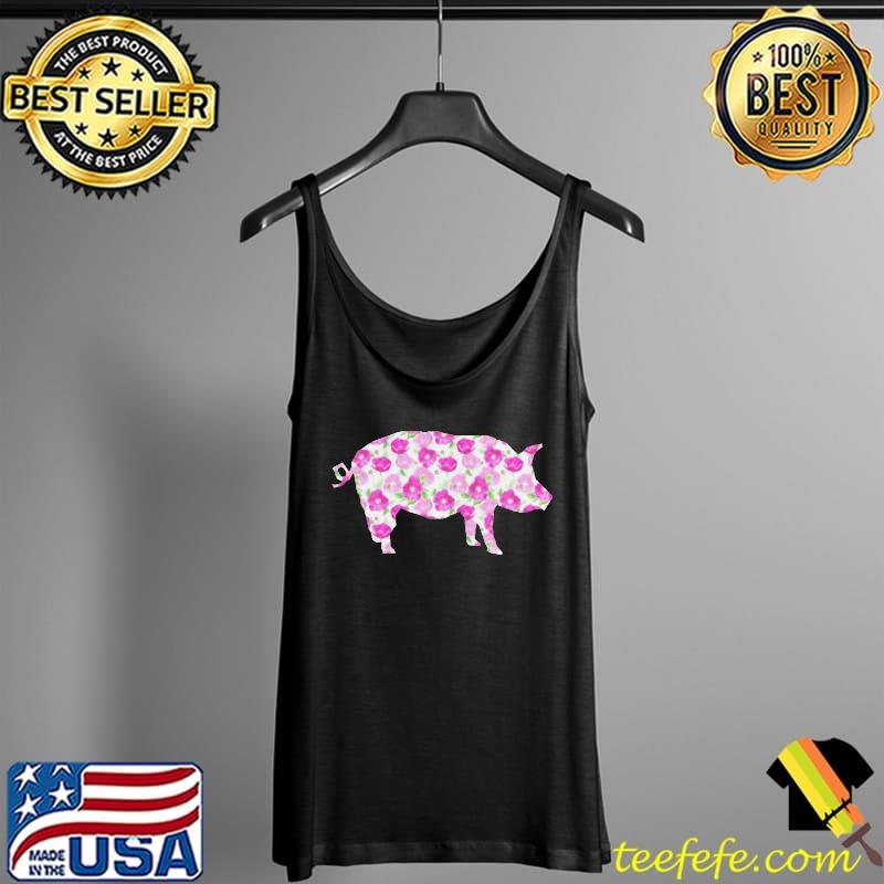 Schwein mit Blumenmuster Shirt Tank Top Schwein mit Blumenmuster Shirt Tank Top
