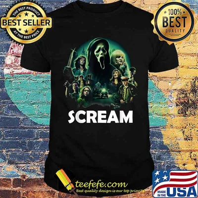 Scream Ghostface Creepy Halloween 80s Horror Movie T-Shirt