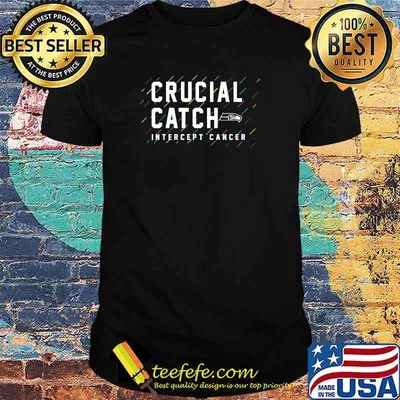 Seahawks Crucial Catch intercept cancer 2021 T-Shirt