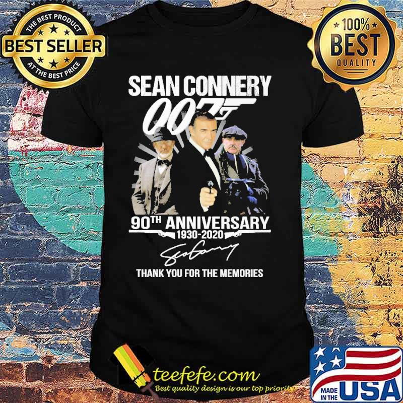 Sean Connery 007 90th Anniversary Thank You For The Memories Signature Shirt Sean Connery 007 90th Anniversary Thank You For The Memories Signature Shirt