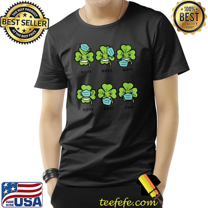 Shamrocks Wearing Face Mask St Patricks Day Quarantine T-Shirt Unisex Shamrocks Wearing Face Mask St Patricks Day Quarantine T-Shirt Unisex